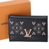 Louis Vuitton Capucines Compact Trifold Wallet Taurillon Perforated Black